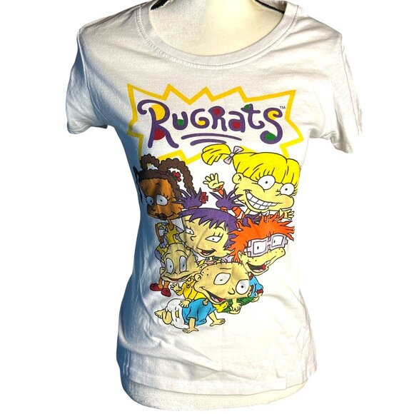 Nickelodeon Rugrats Graphic T-Shirt XL Juniors Tee Angelica Tommy Susie - Picture 1 of 8